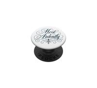 Inscription « Most Ardently Jane Austen » Bleu Marine PopSockets PopGrip Adhésif
