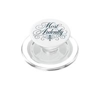 Inscription « Most Ardently Jane Austen » Bleu Marine PopSockets PopGrip pour MagSafe