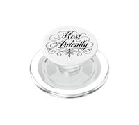 Inscription « Most Ardently Jane Austen » Noir PopSockets PopGrip pour MagSafe