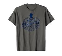 Inscription « Most Ardently Mr. Darcy » Bleu Marine T-Shirt