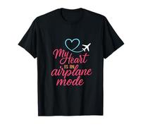 Inscription « My Heart is in Airplane Mode » T-Shirt