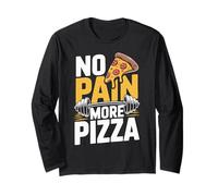 Inscription « No Pain More Pizza Fitness » Manche Longue