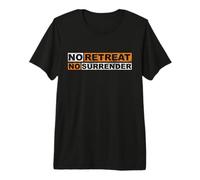 Inscription « No Retreat No Surrender » Vintage T-Shirt Haut de Gamme