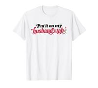 Inscription « Put It on My Husband's Tab Funny Wife Receipt » T-Shirt Graphique avec Valeur