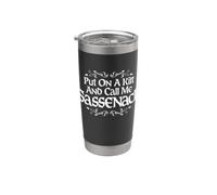 Inscription « Put On A Kilt and Call Me Sassenach » Blanc Gobelet isotherme en acier inoxydable double paroi
