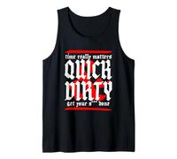 Inscription « Quick and Dirty Gym Workout Motivation » - Style rétro Débardeur