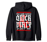Inscription « Quick and Dirty Gym Workout Motivation » - Style rétro Sweat à Capuche