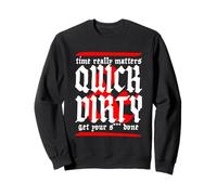 Inscription « Quick and Dirty Gym Workout Motivation » - Style rétro Sweatshirt