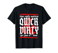 Inscription « Quick and Dirty Gym Workout Motivation » - Style rétro T-Shirt