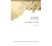 Inscription sacrée Edition bilingue français-grec - Évhémère De Messène - Belles Lettres - broché - Lettres