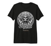 Inscription Santa Muerte en métal T-Shirt Haut de Gamme