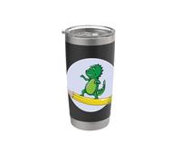 Inscription scolaire Dino Pencil Gobelet isotherme en acier inoxydable double paroi