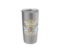 Inscription « Single Malt On The Rocks » Gobelet isotherme en acier inoxydable double paroi
