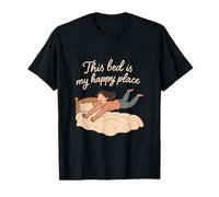 Inscription « This Bed is My Happy Place Mom Life » T-Shirt