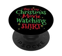 Inscription « This is My Christmas Movie Watching » PopSockets PopGrip Adhésif