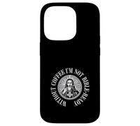 Inscription « Without Coffee I'm Not Bible-Ready Kaffee Kirche » Coque pour iPhone 14 Pro