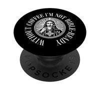 Inscription « Without Coffee I'm Not Bible-Ready Kaffee Kirche » PopSockets PopGrip Adhésif