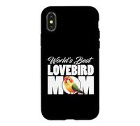 Inscription World's Best Lovebird Mom Coque pour iPhone X/XS