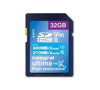 Integral Carte 32GB UHS-II V90 Jusqu'à 300MB/s en Lecture et 270MB/s en écriture Carte mémoire SDHC Professionnelle Haute Vitesse
