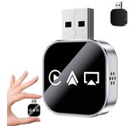 INSDHCCHD Adaptateur Kivont 3 en 1, Adaptateur Carplay sans Fil amélioré, Plug and Play, Connexion Stable et sans Latence, for Carplay, Airplay, Accessoires de Voiture.(Silver for iPhone)