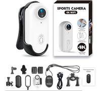 INSDHCCHD Caméra d'action POV 4k/1080p Pro 3.0, caméras corporelles Portables HD Ultra Grand Angle 170°, caméra de Capture étanche, for Le Cyclisme, la plongée, Moto(White,1080P)