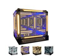 INSDHCCHD Lampe Infinite Space Abyss, veilleuse créative 4D Infinity Mirror Cube, d'ambiance Tactile à intensité Variable, Cube LED Rechargeable, for la décoration Bureau de Jeu(D-1Pc)