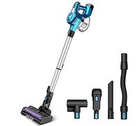 INSE Aspirateur Balai sans Fil 10 en 1, 25Kpa jusqu'à 45 Minutes, 250W Batterie Amovible, Grande Boîte à Poussière de 1,2 L pour Poils d'animaux Tapis [Classe énergétique A+++] (Bleu) S6