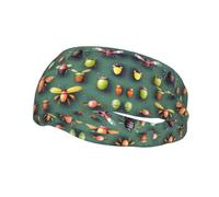 Insect Atlas Bandeau de sport décoratif à la mode, respirant, doux et évacuant la transpiration, fabriqué en 100 % polyester