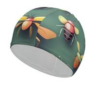 Insect Atlas Bonnet de bain pour adulte femme et homme - Léger et extensible - Pour piscine, plage, natation sur les genoux - Protection des cheveux et oreilles