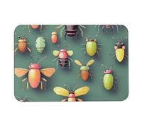 Insect Atlas Diatom Mud Tapis de bain absorbant l'humidité et la saleté, paillasson avec dos en caoutchouc antidérapant, tapis de sol adapté sous la porte, pour salle de bain, baignoire, douche, évier