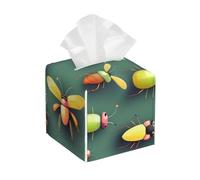 Insect Atlas Housse de boîte à mouchoirs en cuir - Organiseur en cuir pour salle de bain, salon, bureau, voiture