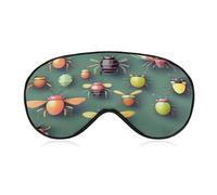 Insect Atlas - Masque de sommeil pour les yeux - Masque de sommeil pour homme et femme - Masque de sommeil occultant réglable - Masque de voyage pour les yeux - Masque de sommeil latéral