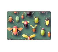 Insect Atlas Tapis en flanelle douce 152,4 x 99,1 cm Mousse à mémoire de forme antidérapante Idéal pour le salon ou le bureau.