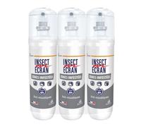 INSECT ECRAN - Anti-moustiques - Spray répulsif peau - Protection contre les piqûres de moustiques - Zones Infestées - Made in France - 3x100 ml