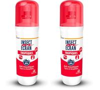 INSECT ECRAN - Anti-moustiques Tropiques - Efficacité 8h - Spray répulsif peau - Protection contre les piqûres de moustiques - Paludisme - Tropiques - 75 ml (Lot de 2)