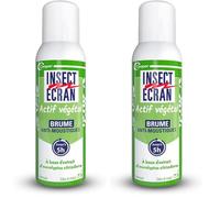 INSECT ECRAN - Brume Anti-Moustiques - Protection contre les piqûres de moustiques - Peau - Actif d'origine végétale - Aérosol - 100 ml (Lot de 2)