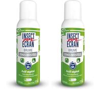 INSECT ECRAN - Brume Anti-Moustiques Zones Infestées - Efficacité 6h - Protection contre les piqûres de moustiques - Peau - Actif d'origine végétale - Parfum Fleur de Coton - Aérosol - 100 ml