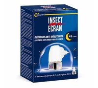 INSECT ECRAN Diffuseur Insecticide Électrique Anti-Moustiques + 1 Recharge Incluse - Efficacité 45 nuits - Protection Continue - Dès 24 mois - 30 ml