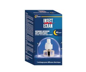 INSECT ECRAN Recharge Diffuseur Insecticide - Anti-Moustiques Électrique - Efficacité 45 nuits - Protection Continue - Dès 24 mois - 30 ml