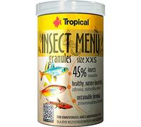 Insect Menu GRANULES Size XXS 1000ml / 640g - Aliment pour Poisson sous Forme de granulés très Fins Qui coulent à Base de 3 Insectes