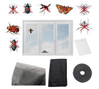 Insect Stop Moustiquaire + bande Velcro 130 cm x 150 cm pour fenêtre, moustiquaire anti-insectes, protection contre les abeilles