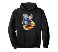 Insecte ailé Volant Soleil Fleur monarque Fleur Chenille Sweat à Capuche