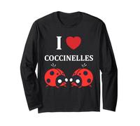 Insecte Amour Coccinelle Mignon cœur i Love Coccinelles Manche Longue
