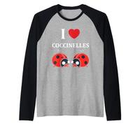 Insecte Amour Coccinelle Mignon cœur i Love Coccinelles Manche Raglan