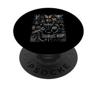 Insecte Insectes Entomologie Graphique Insectes Entomologist Bugs PopSockets PopGrip Adhésif