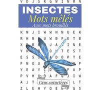 Insectes mots mêlés avec mots brouillés: Insectes Recherche de mots | Livre de puzzles stimulant Pour enfants et adultes | 60 puzzles avec recherche ... | Cadeau pour les amoureux de la nature.