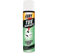 FURY Insecticide Tous Rampants 400 ml - Tue Cafards, Blattes, Fourmis, Araignées et Puces - Effet Barrière - 4 Semaines - Action Rapide - Parfum Citronnelle