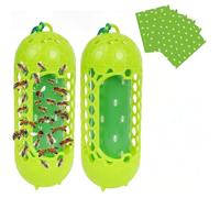 Insecticide Guêpes imperméables, 2 pièges à mouches avec 8 autocollants de remplacement de la couleur attire non toxique, insectes piège pour guêpes frelons, mouches, jaune vestes, trompette et