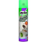 Insecticide punaises et insectes rampants - ACTO - Contient deux pyréthrinoïdes - Action choc en 10 minutes