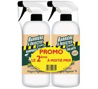 Insecticide Rampants, Volants, Acariens - BARRIERE A INSECTES - Actif d'origine végétale - Prêt à l'emploi - Lot PROMO de 2 x 1 L